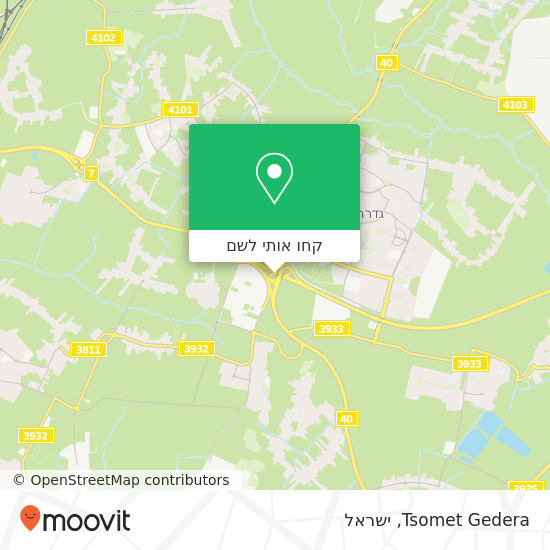 מפת Tsomet Gedera
