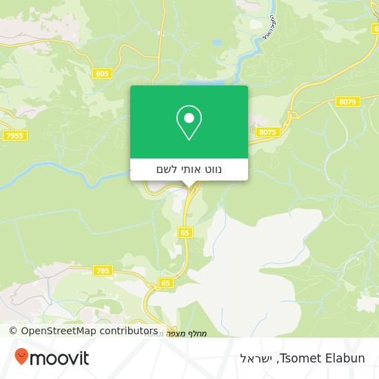 מפת Tsomet Elabun