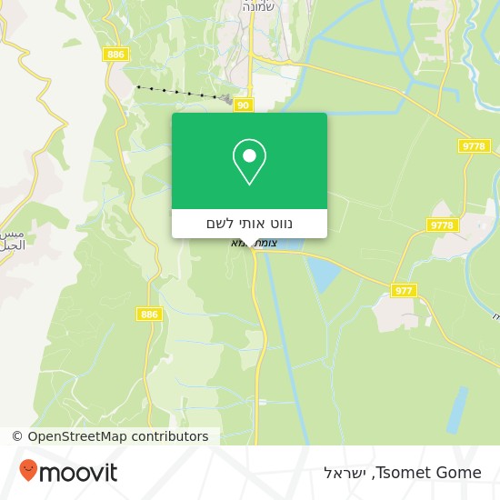 מפת Tsomet Gome