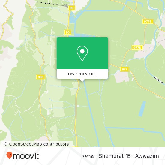 מפת Shemurat ‘En Awwazim