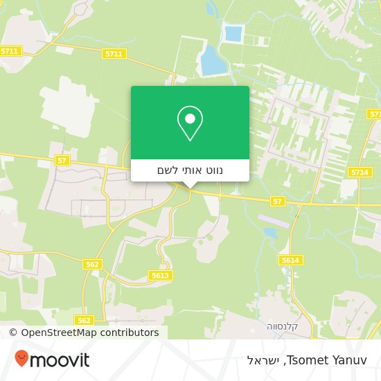 מפת Tsomet Yanuv