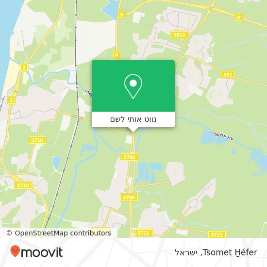 מפת Tsomet H̱éfer