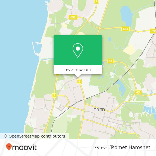 מפת Tsomet H̱aroshet