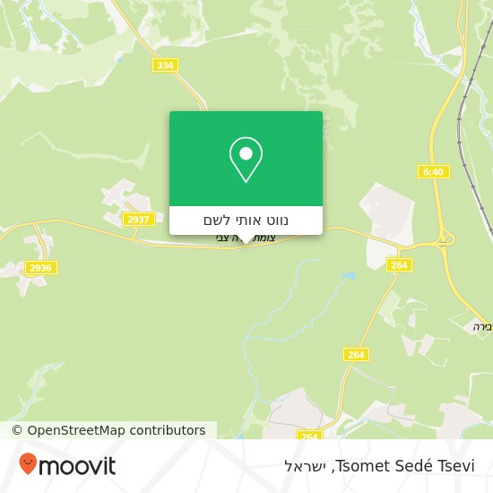 מפת Tsomet Sedé Tsevi