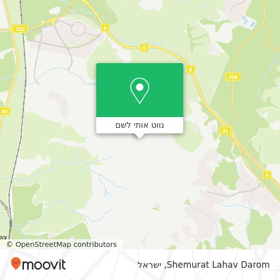 מפת Shemurat Lahav Darom