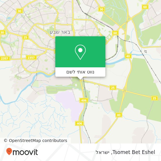 מפת Tsomet Bet Eshel