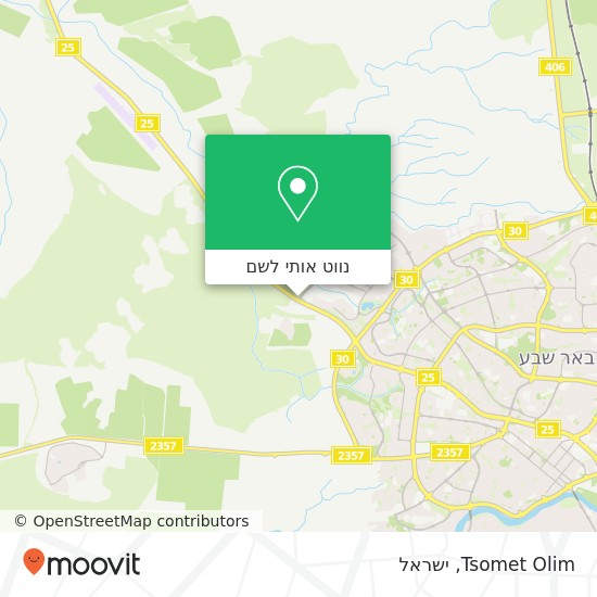 מפת Tsomet Olim