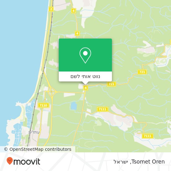 מפת Tsomet Oren