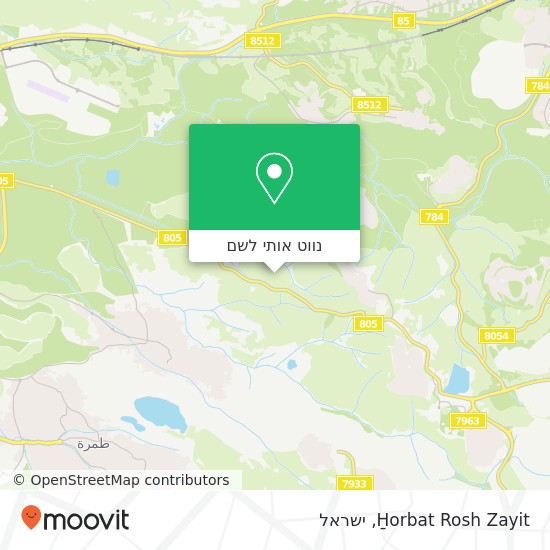 מפת H̱orbat Rosh Zayit