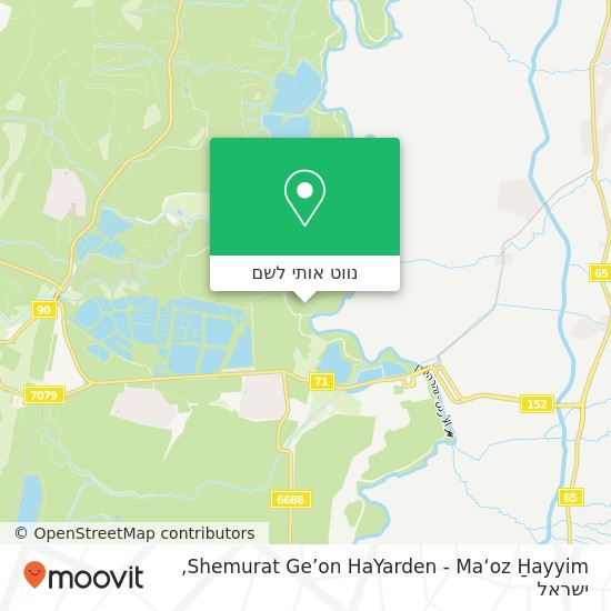 מפת Shemurat Ge’on HaYarden - Ma‘oz H̱ayyim