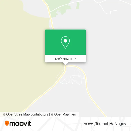 מפת Tsomet HaNegev