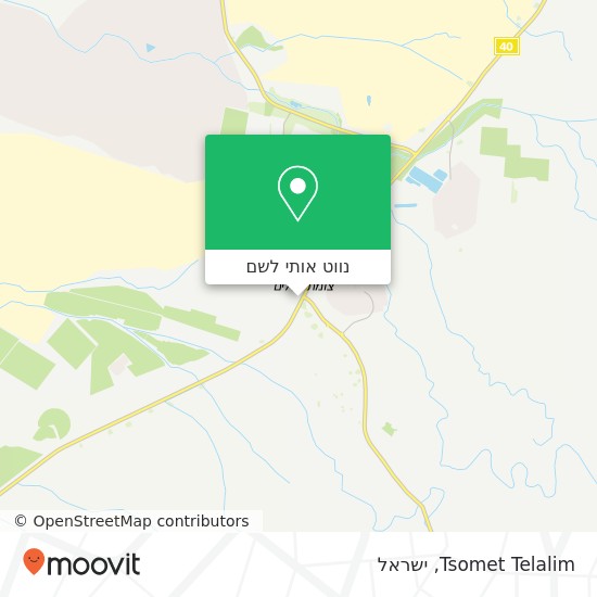 מפת Tsomet Telalim