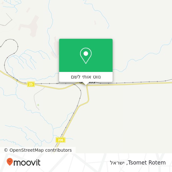 מפת Tsomet Rotem