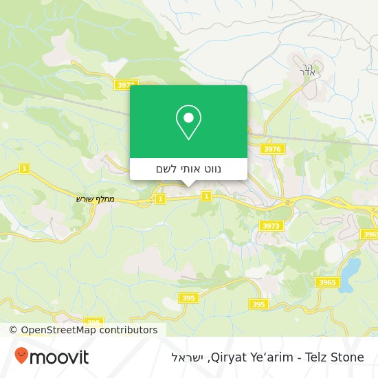מפת Qiryat Ye‘arim - Telz Stone