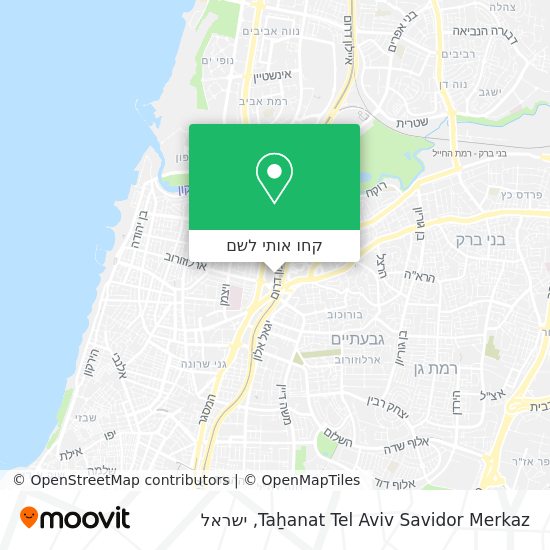 מפת Taẖanat Tel Aviv Savidor Merkaz