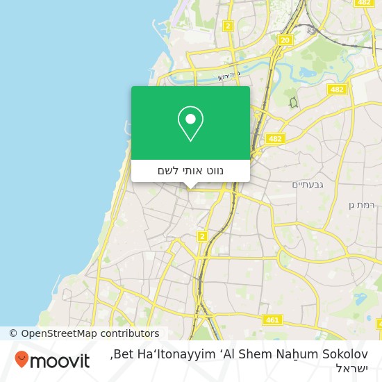 מפת Bet Ha‘Itonayyim ‘Al Shem Naẖum Sokolov