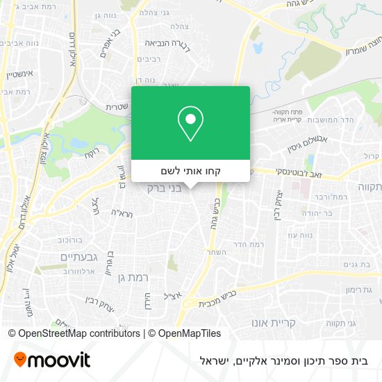 מפת בית ספר תיכון וסמינר אלקיים