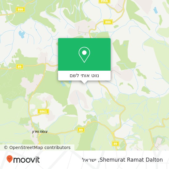 מפת Shemurat Ramat Dalton