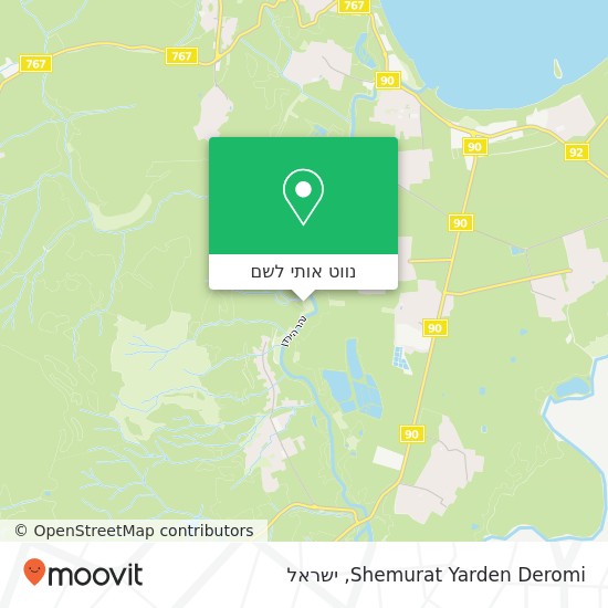 מפת Shemurat Yarden Deromi