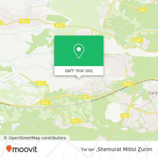מפת Shemurat Mitlol Ẕurim