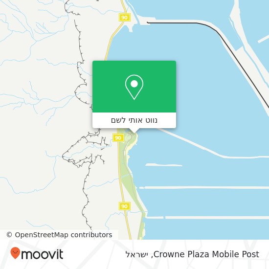 מפת Crowne Plaza Mobile Post