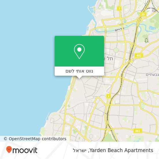 מפת Yarden Beach Apartments