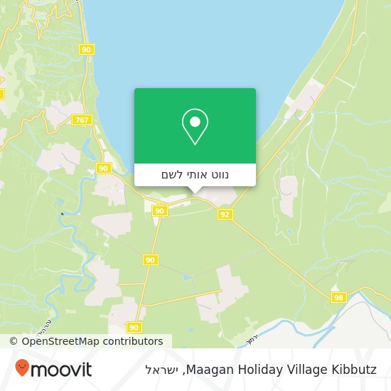 מפת Maagan Holiday Village Kibbutz