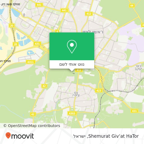 מפת Shemurat Giv‘at HaTor