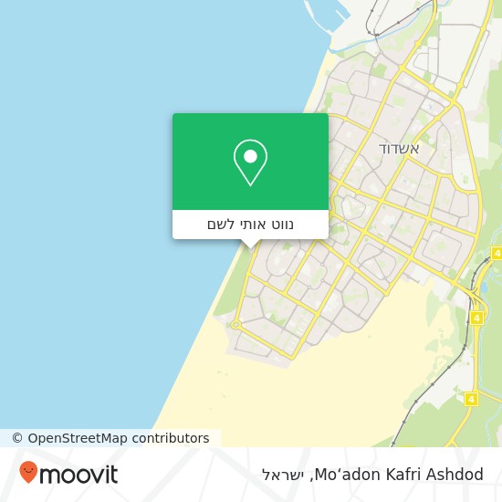 מפת Mo‘adon Kafri Ashdod