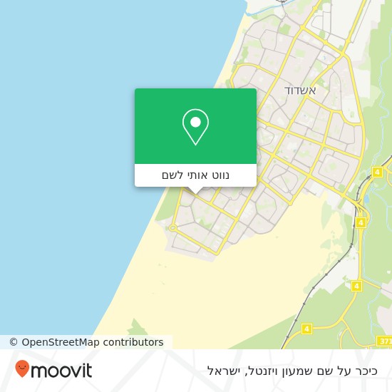 מפת כיכר על שם שמעון ויזנטל