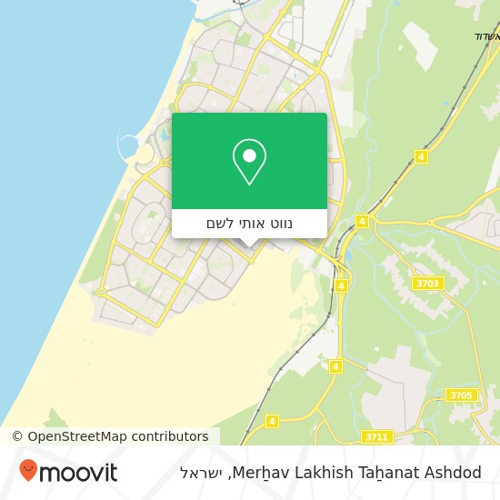 מפת Merẖav Lakhish Taẖanat Ashdod