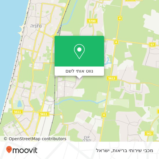 מפת מכבי שירותי בריאות