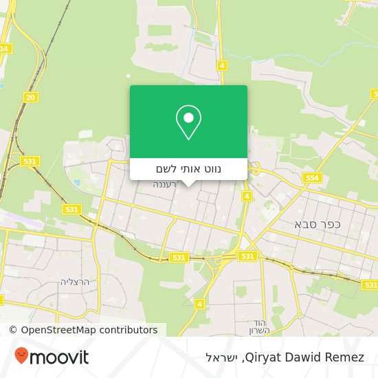 מפת Qiryat Dawid Remez
