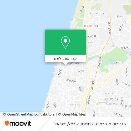 מפת שגרירות אוקראינה במדינת ישראל