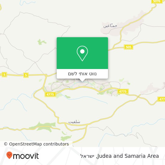 מפת Judea and Samaria Area