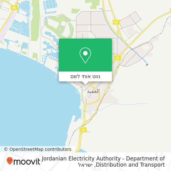 מפת Jordanian Electricity Authority - Department of Distribution and Transport