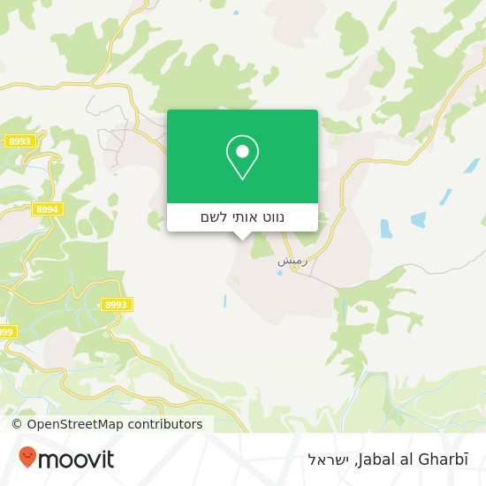 מפת Jabal al Gharbī