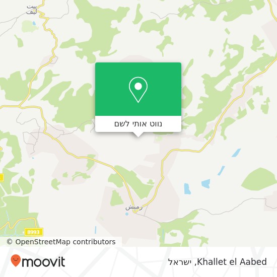 מפת Khallet el Aabed