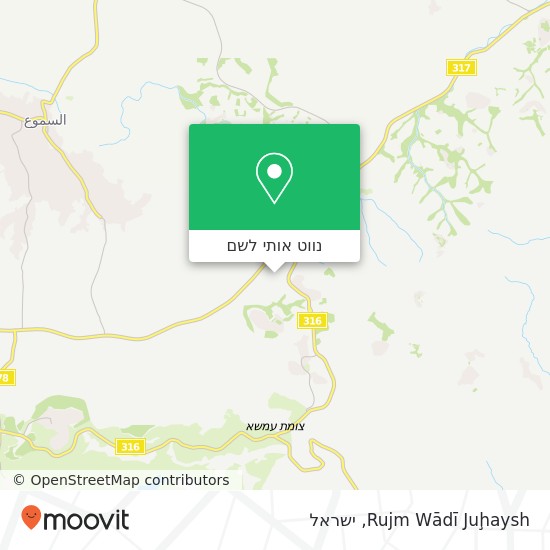 מפת Rujm Wādī Juḩaysh