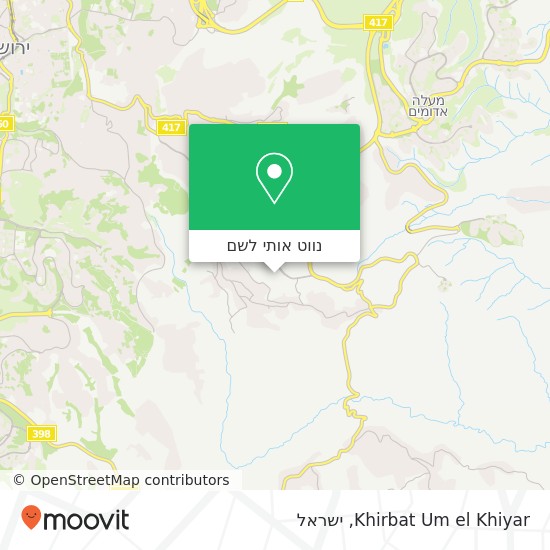 מפת Khirbat Um el Khiyar