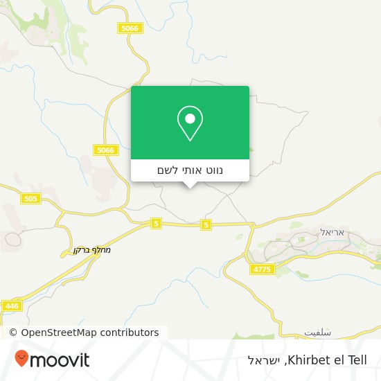 מפת Khirbet el Tell