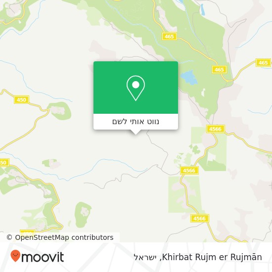 מפת Khirbat Rujm er Rujmān