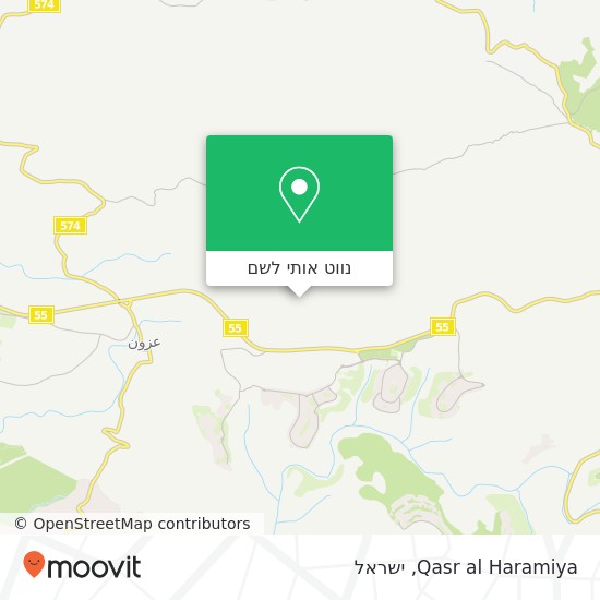מפת Qasr al Haramiya