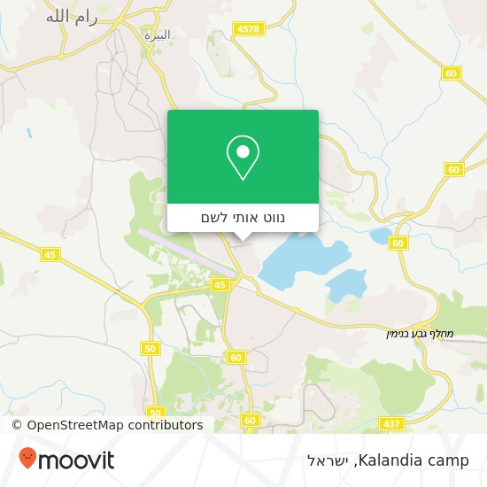 מפת Kalandia camp