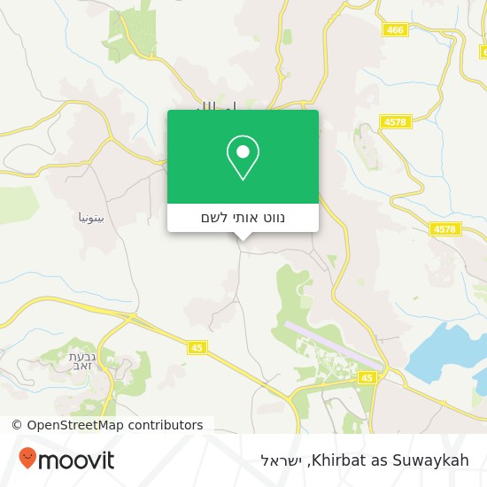 מפת Khirbat as Suwaykah