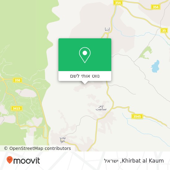 מפת Khirbat al Kaum