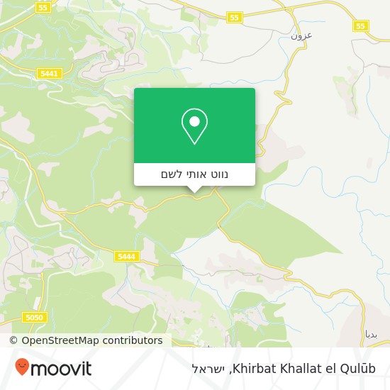 מפת Khirbat Khallat el Qulūb