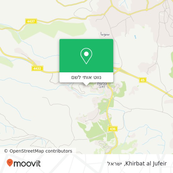 מפת Khirbat al Jufeir