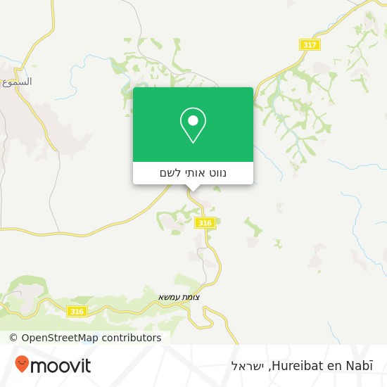 מפת Hureibat en Nabī