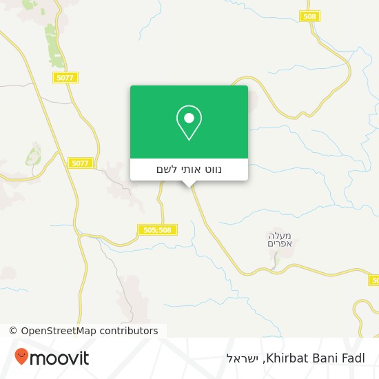 מפת Khirbat Bani Fadl
